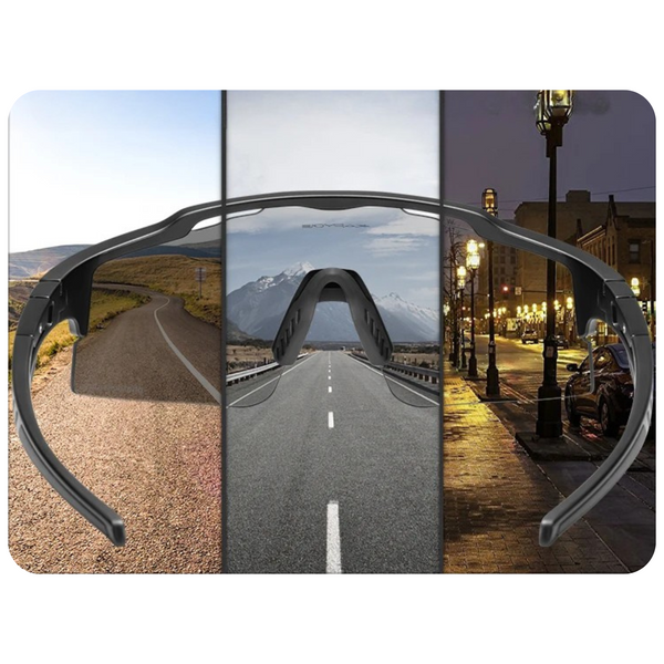 Fotochrome Cykelglasögon med UV400 – Självtonande sportglasögon för män & kvinnor