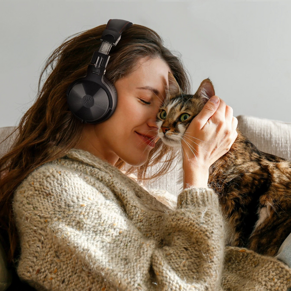 Trådlösa Hörlurar med Mikrofon – Bluetooth 5.2, 110h Speltid & HIFI-ljud för Musik, Samtal & Vardag