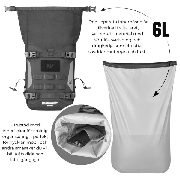 6L Vattentäta Motorcykelväska
