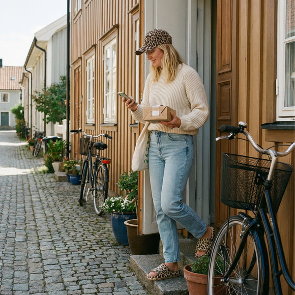 Leopardmönstrade Sommartofflor