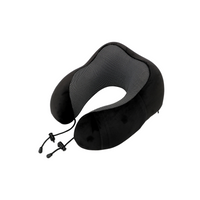 Ergonomisk Resekudde i Memory Foam – Nackkudde för Maximal Komfort Under Resan - Svart