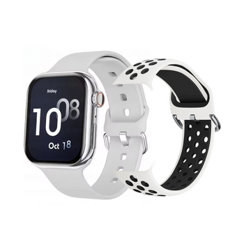 Smartklocka 2,05" Vit – Bluetooth, Hälsospårning & Extra Armband (iOS & Android)