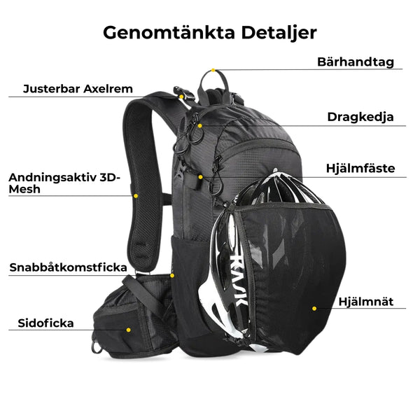 12L – Vattentät, Ultralätt & Hydrationskompatibel för MTB, Löpning & Vandrin